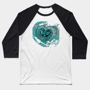 HEART MIX TURQUOISE Baseball T-Shirt